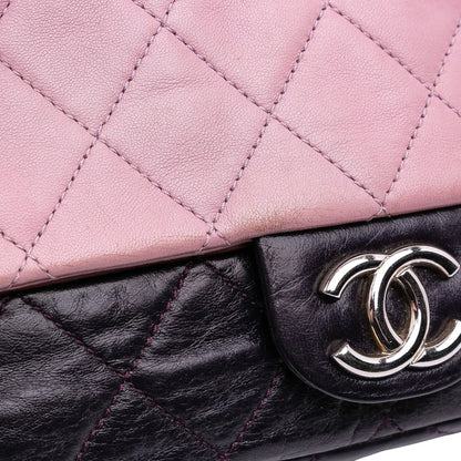 Chanel Medium Bicolor Lambskin and Calfskin CC Chain Flap