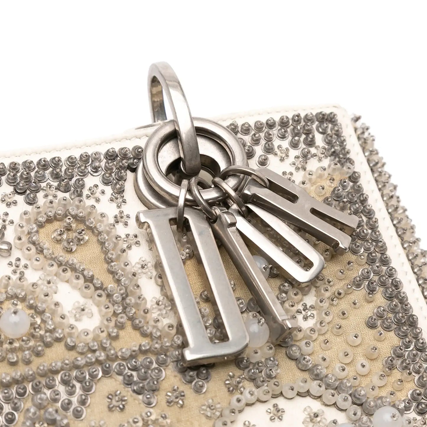 Dior Medium Lambskin Embroidered and Beaded Lady D Lite