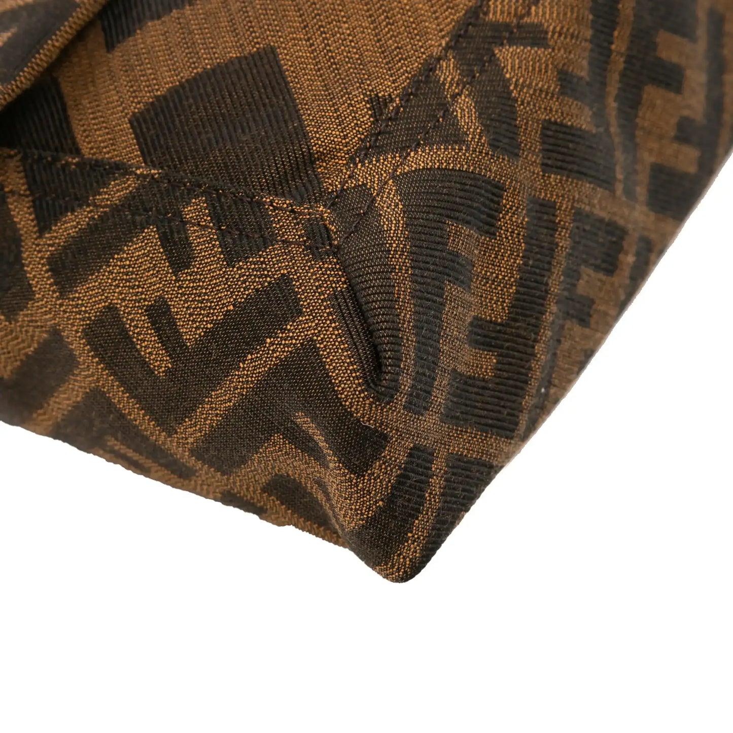 Fendi Zucca Canvas and Leather Chain Maxi Baguette