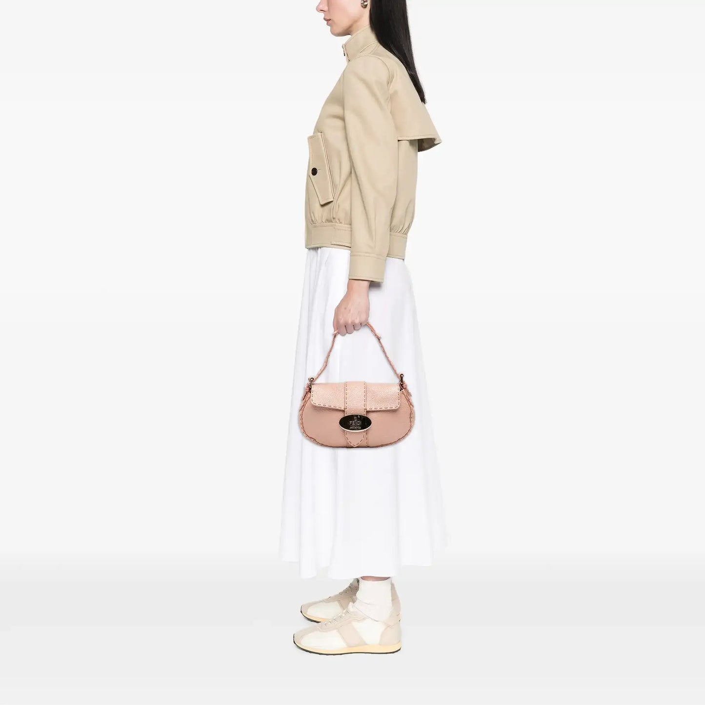 Fendi Leather Selleria Shoulder Bag