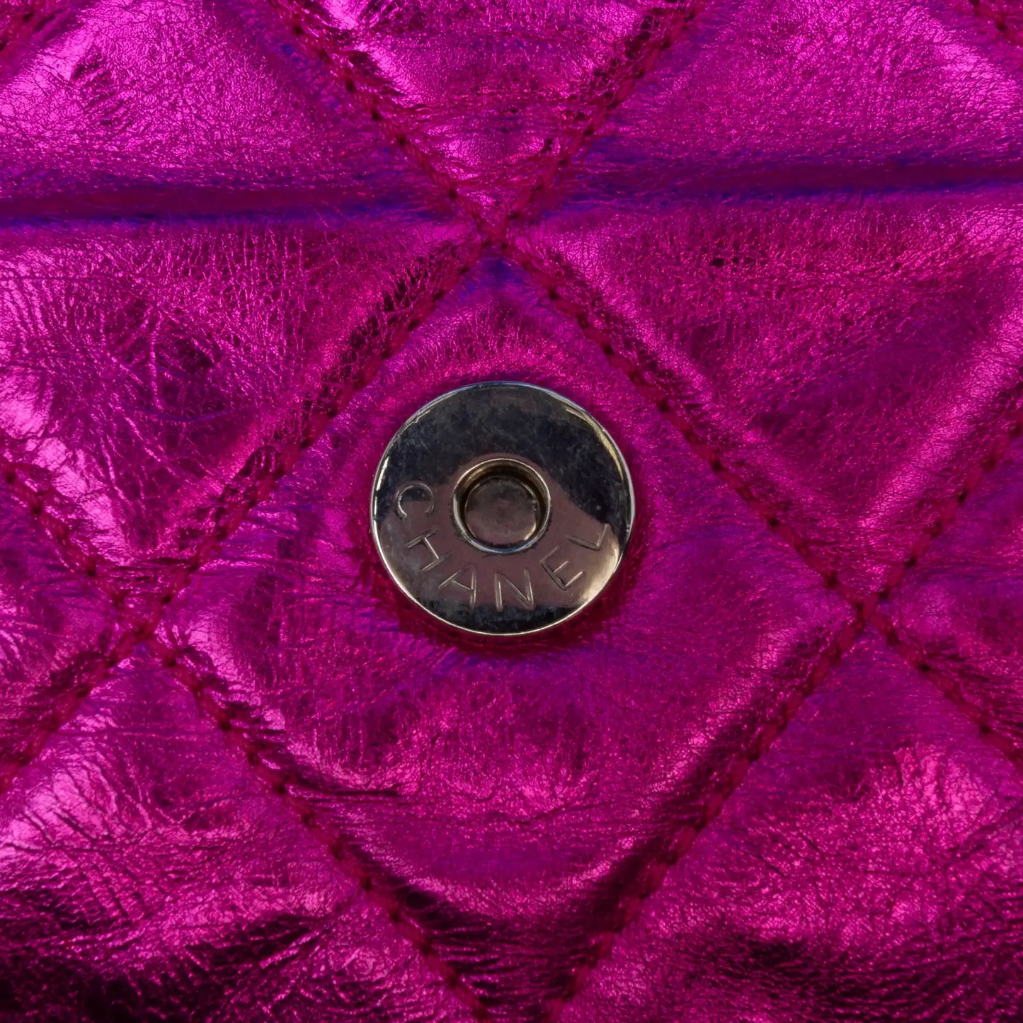 Chanel Multicolor Metallic Quilted Calfskin Modern Chain Flap Frame Bag
