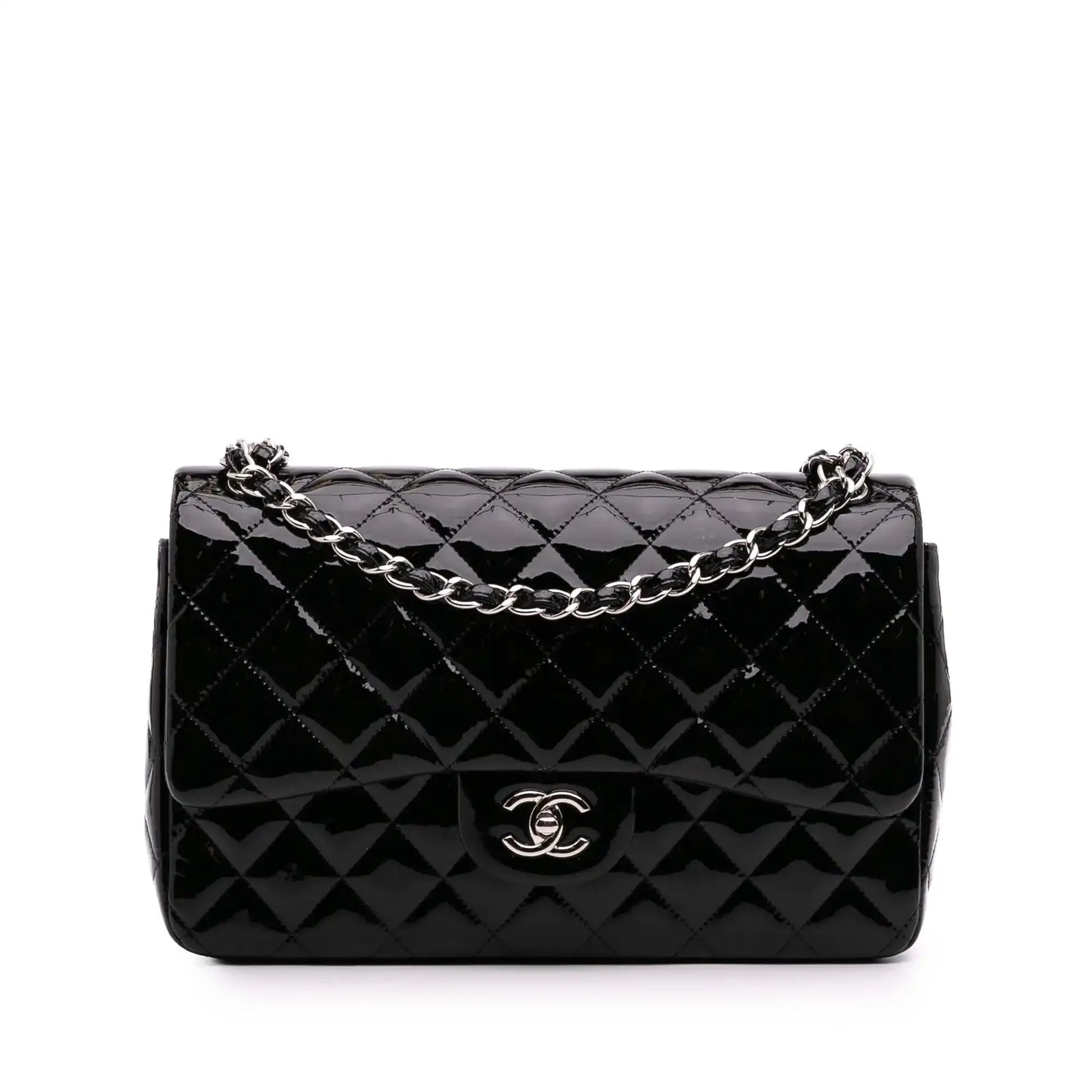 Chanel Jumbo Classic Patent Double Flap