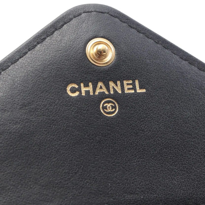 Chanel Chevron Lambskin Button Wallet On Chain