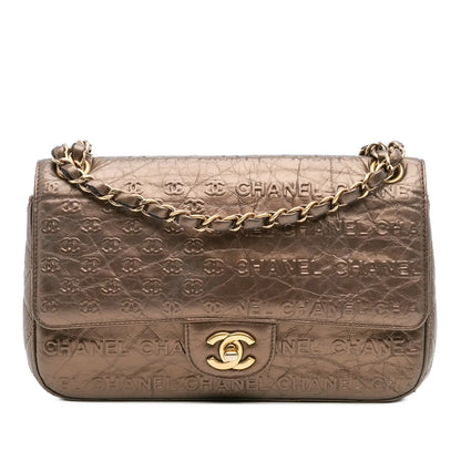 Chanel Paris Dallas Metallic Calfskin Embossed Logo Flap