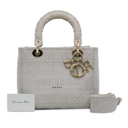 Dior Medium Canvas Cannage Lady D Lite