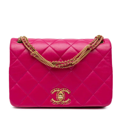 Chanel Small Quilted Lambskin On And On Chain Flap