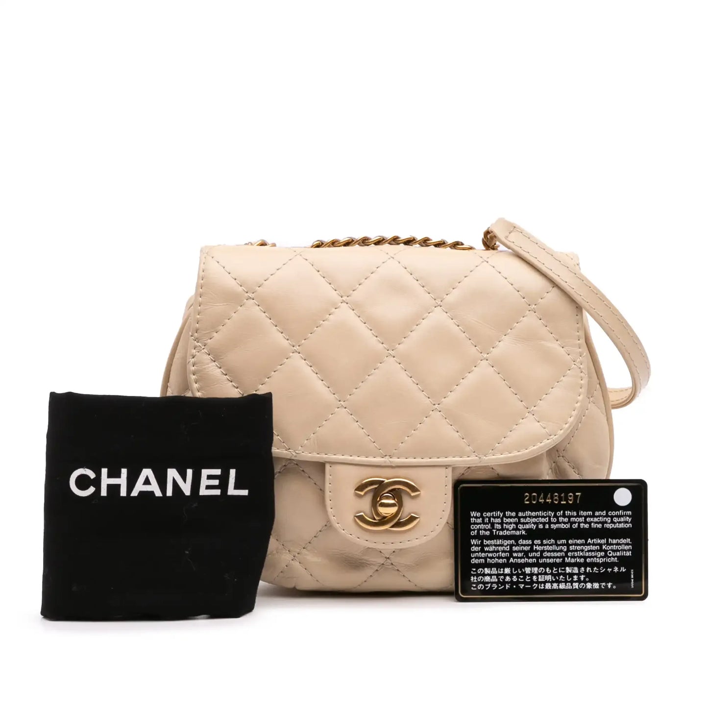 Chanel Small Aged Calfskin Bubble CC Flap
