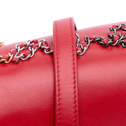 Chanel Calfskin Signature Chain Signe Bowling Bag
