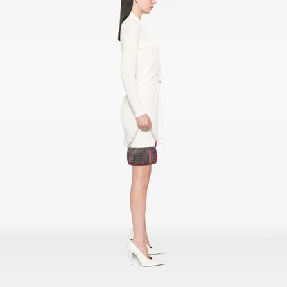 Fendi Zucca Spalmati Chain Pochette