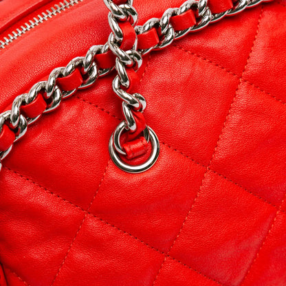 Chanel Quilted Washed Lambskin Chain Around Bowler