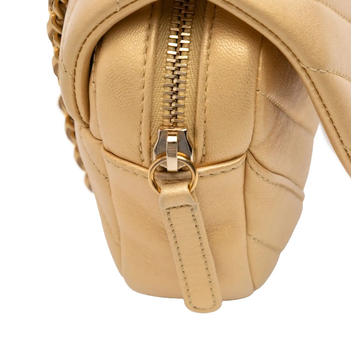 Chanel Mini Quilted Chevron Lambskin Camera Case Flap