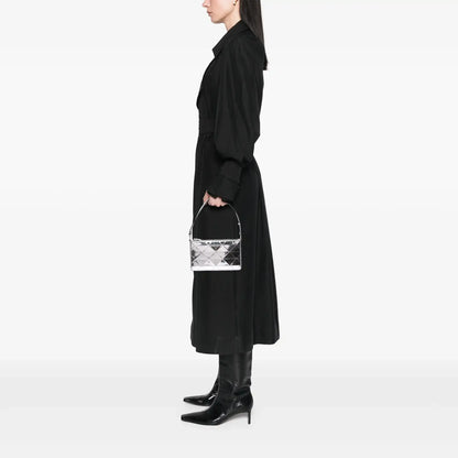 Prada Mini Metallic Spazzolato Tria Shoulder Bag