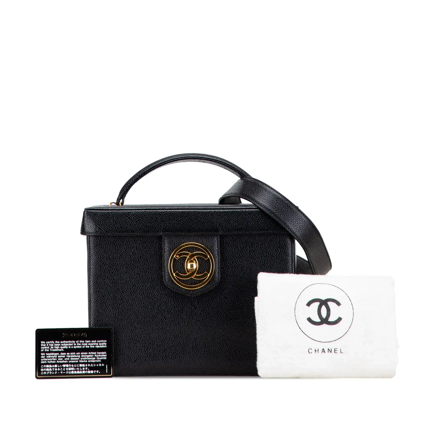 Louis Vuitton Caviar CC Turnlock Vanity Bag