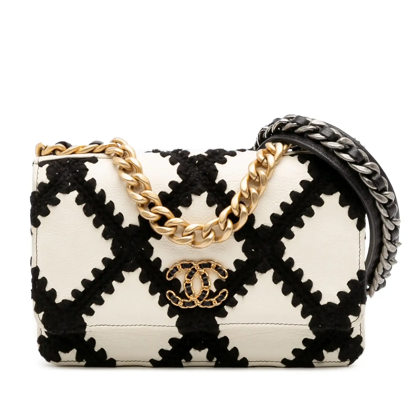 Chanel Calfskin Crochet 19 Wallet On Chain