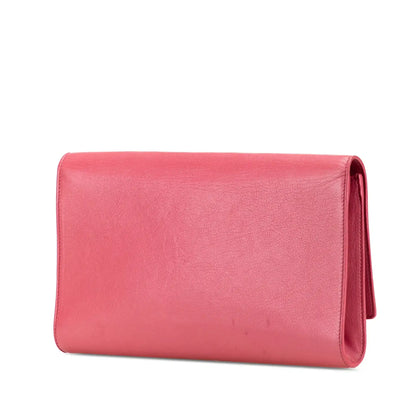 Saint Laurent Large Leather Belle de Jour Clutch