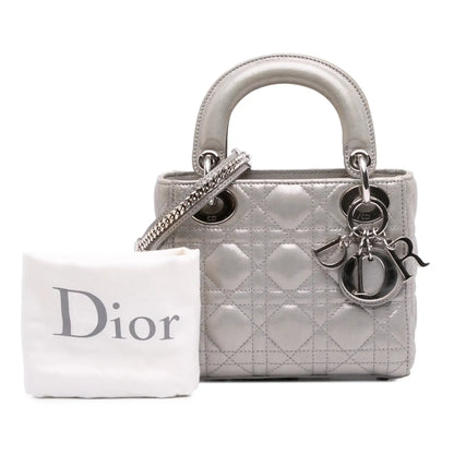 Dior Mini Iridescent Lambskin Cannage Lady Dior