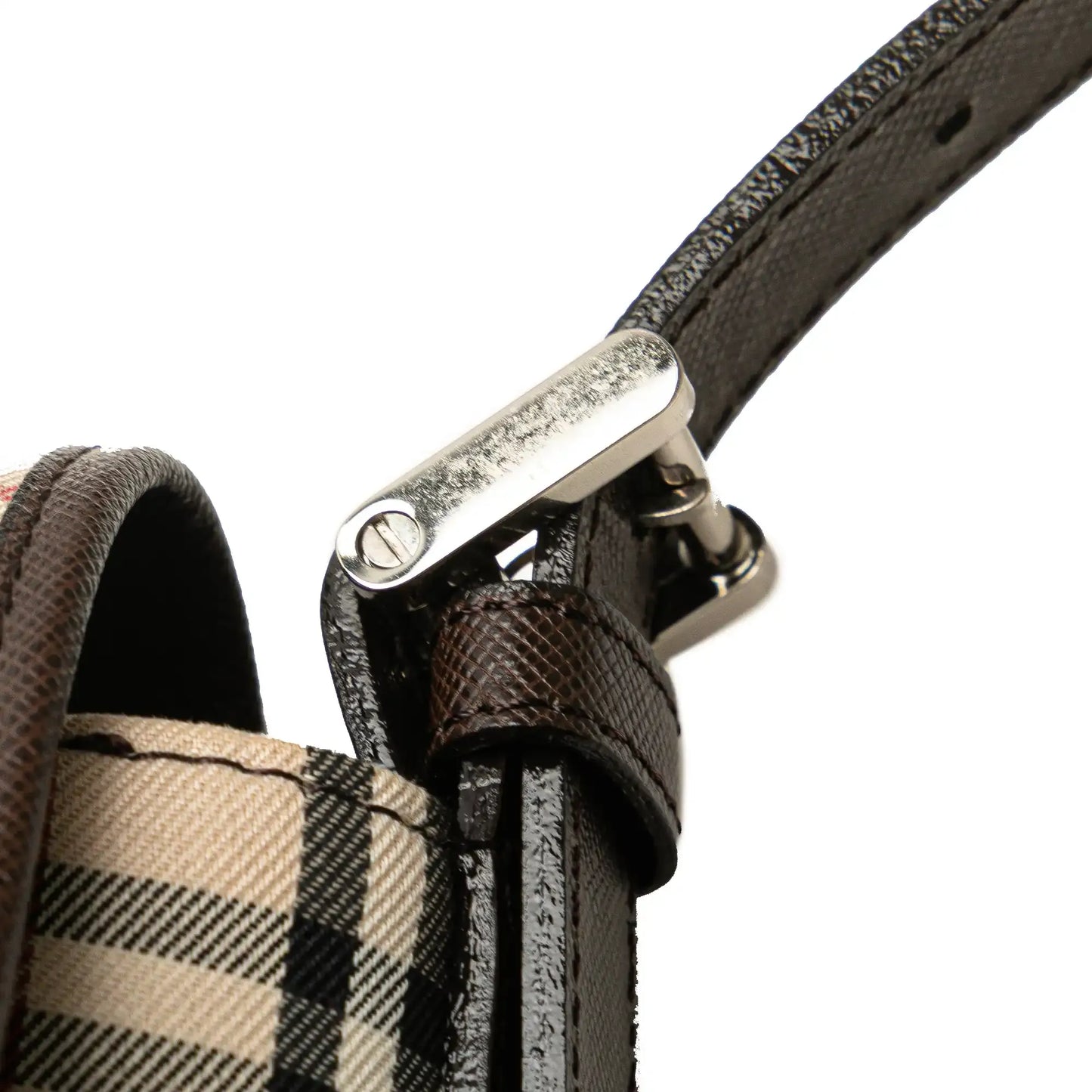 Burberry House Check Canvas Flap Shoulder Bag