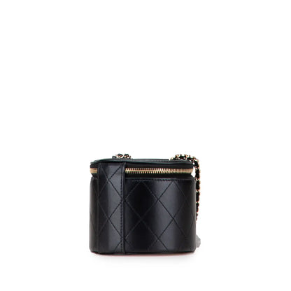 Chanel Quilted Lambskin Chain and Charm Vanity Case
