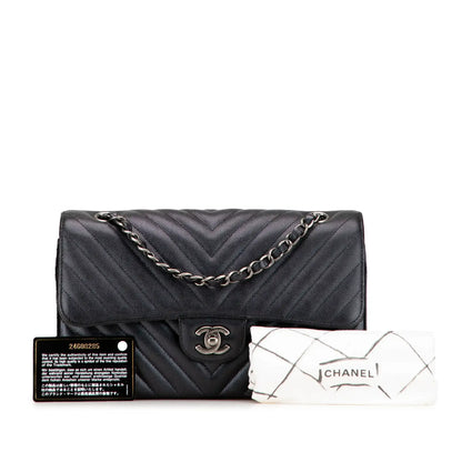 Chanel Medium Classic Chevron Caviar Double Flap