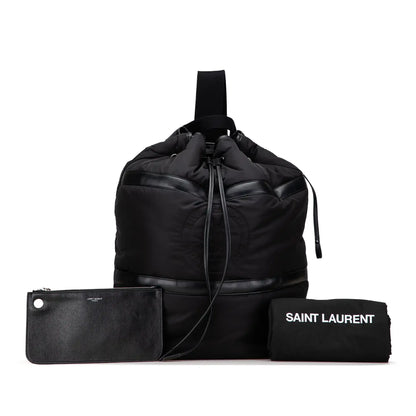Saint Laurent Nylon Rive Gauche Drawstring Backpack