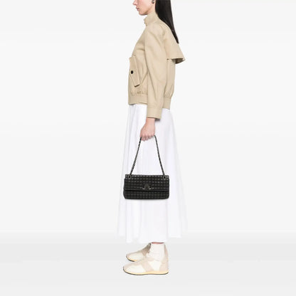 Chanel Chocolate Bar Iridescent Calfskin Bubble Flap