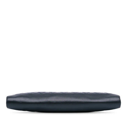 Chanel CC Quilted Lambskin Pearl Evening Baguette Clutch