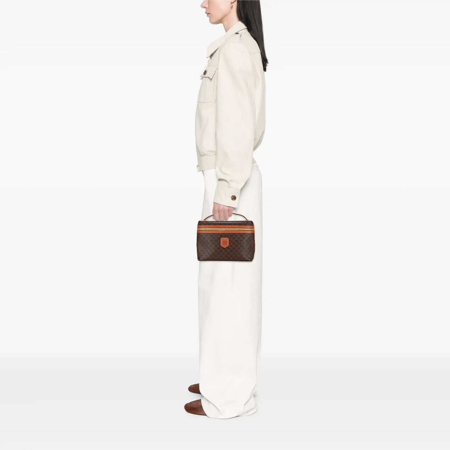 Celine Macadam Coated Canvas Vanity Bag