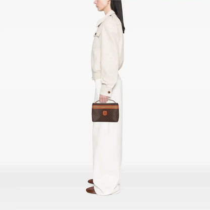 Celine Macadam Coated Canvas Vanity Bag