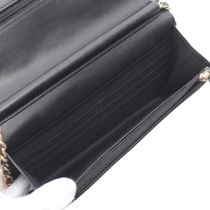 Chanel Chevron Lambskin Button Wallet On Chain