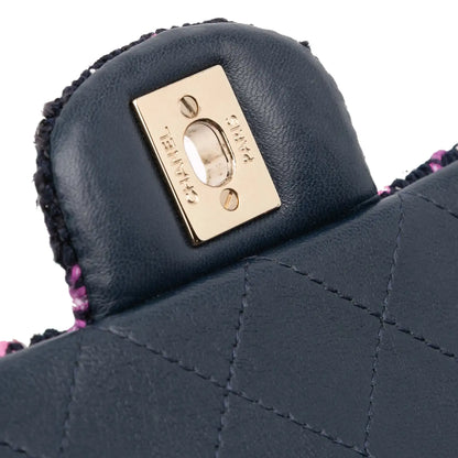 Chanel Mini Rectangular Classic Multicolor Cotton Stitched Single Flap