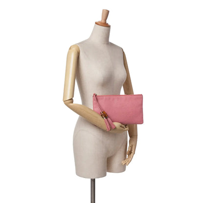 Gucci Calfskin Bamboo Clutch