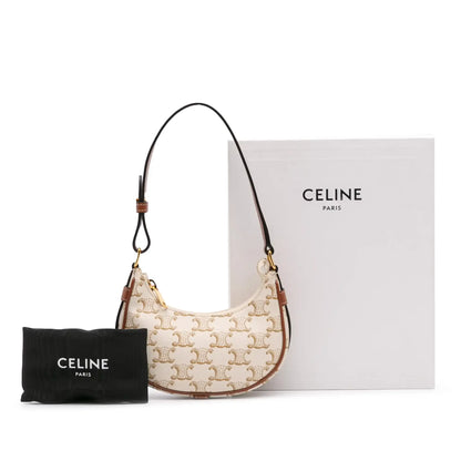Celine Triomphe Coated Canvas Ava Shoulder Bag