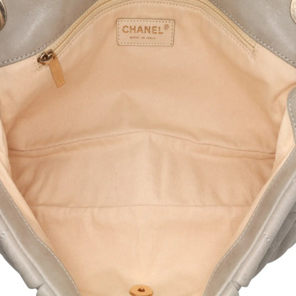 Chanel Large Quilted Iridescent Calfskin Coco Pleats Flap