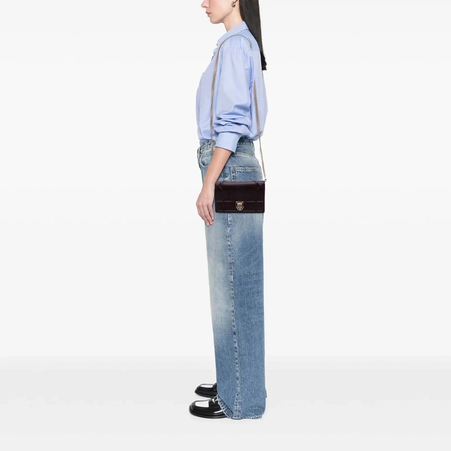 Dior Grained Calfskin Diorama Wallet on Chain