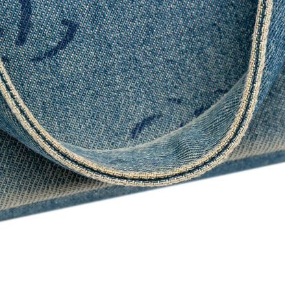 Chanel CC Printed Denim Single Flap