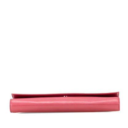 Saint Laurent Large Leather Belle de Jour Clutch