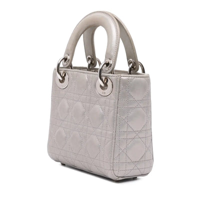 Dior Mini Iridescent Lambskin Cannage Lady Dior