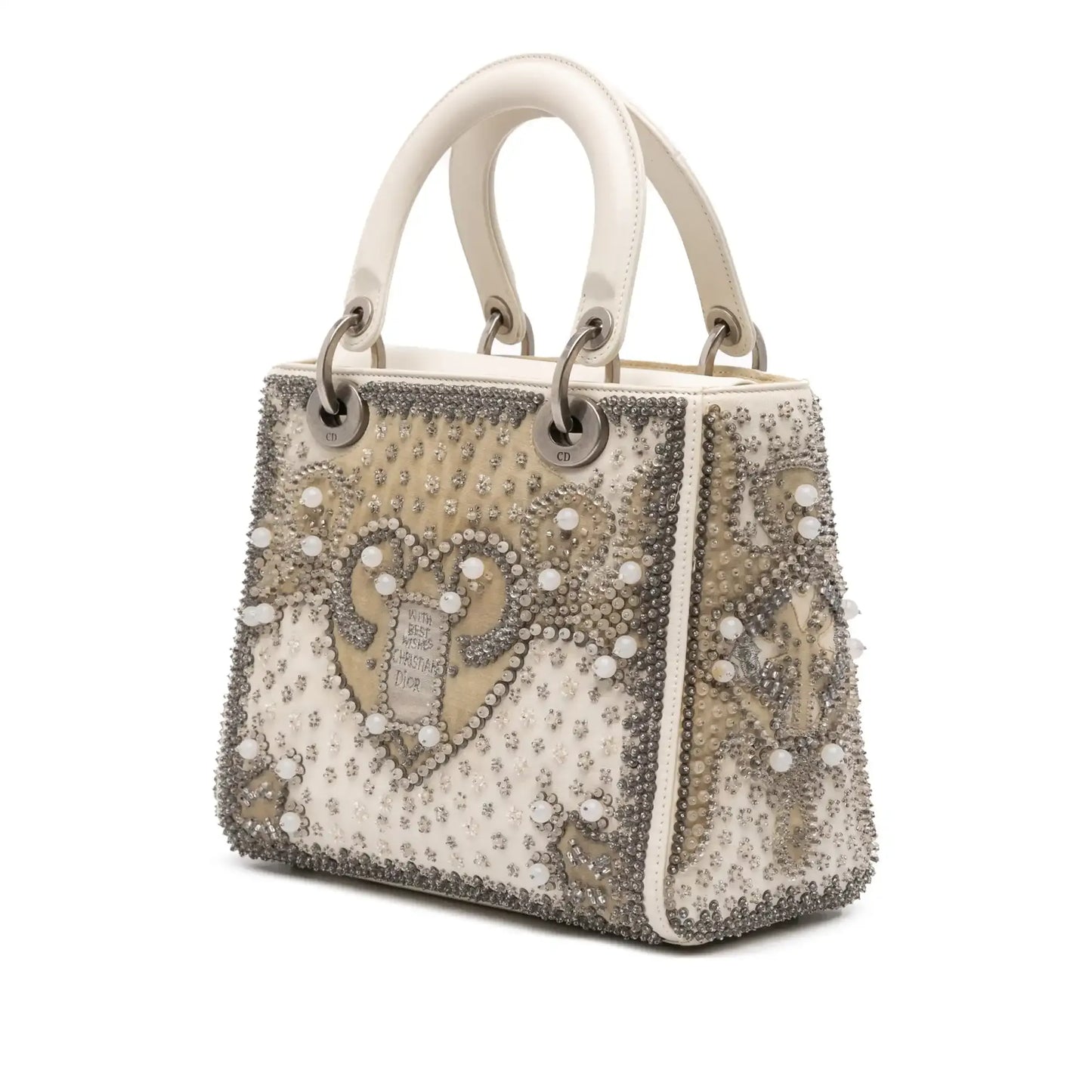 Dior Medium Lambskin Embroidered and Beaded Lady D Lite