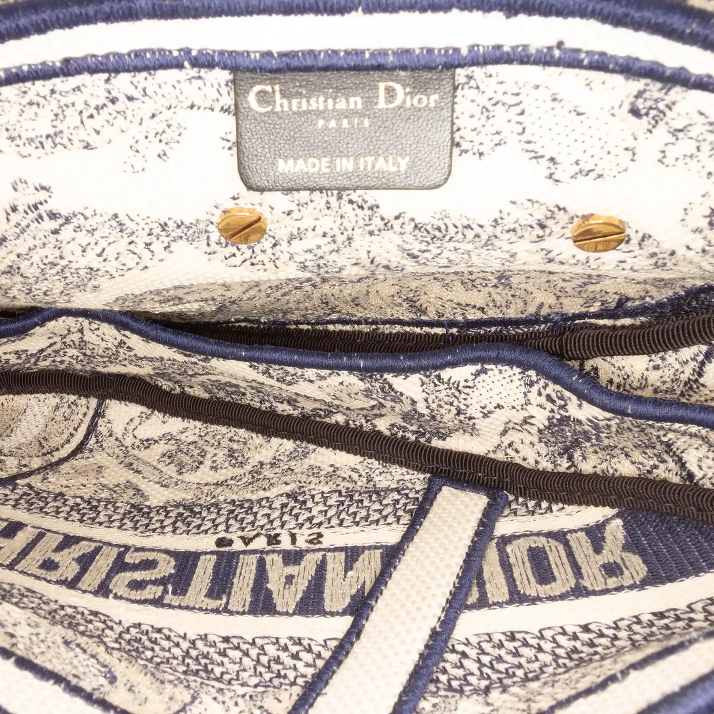 Dior Canvas Embroidered Toile de Jouy Saddle Bag