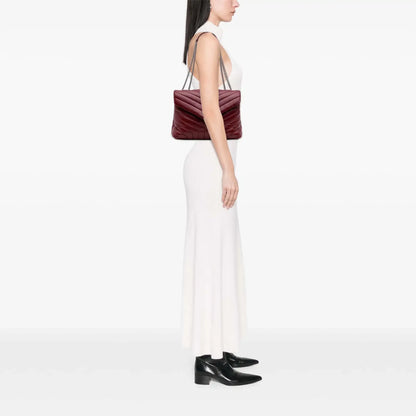 Saint Laurent Medium Matelasse Leather Monogram LouLou Chain Bag