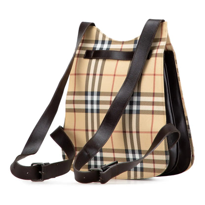 Burberry House Check Coated Canvas Backpack