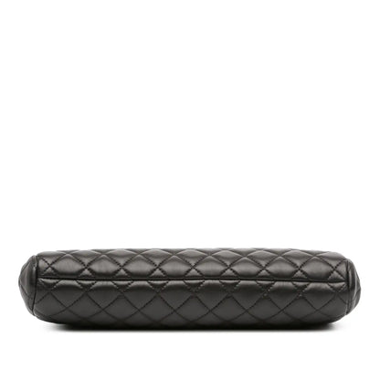 Chanel CC Quilted Lambskin Frame Clutch