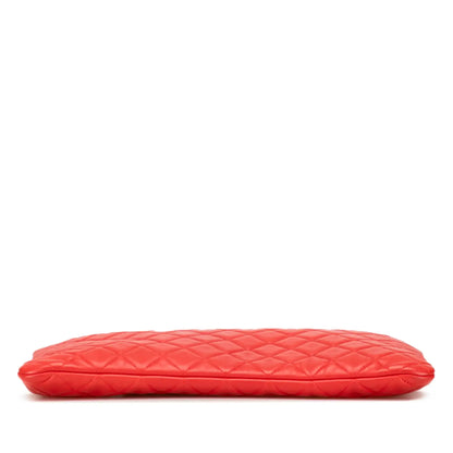 Chanel Large Quilted Lambskin O Case Clutch