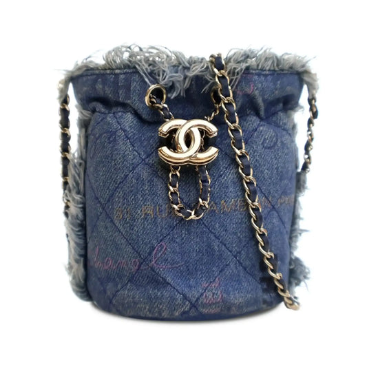 Chanel Mini Denim Mood Bucket with Chain