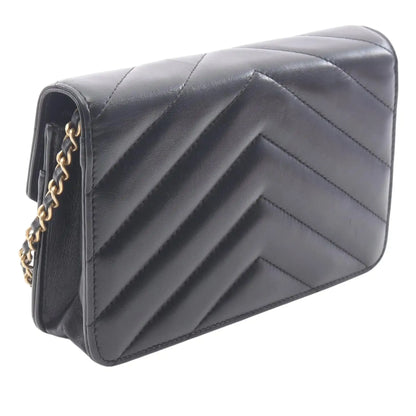 Chanel Chevron Lambskin Button Wallet On Chain
