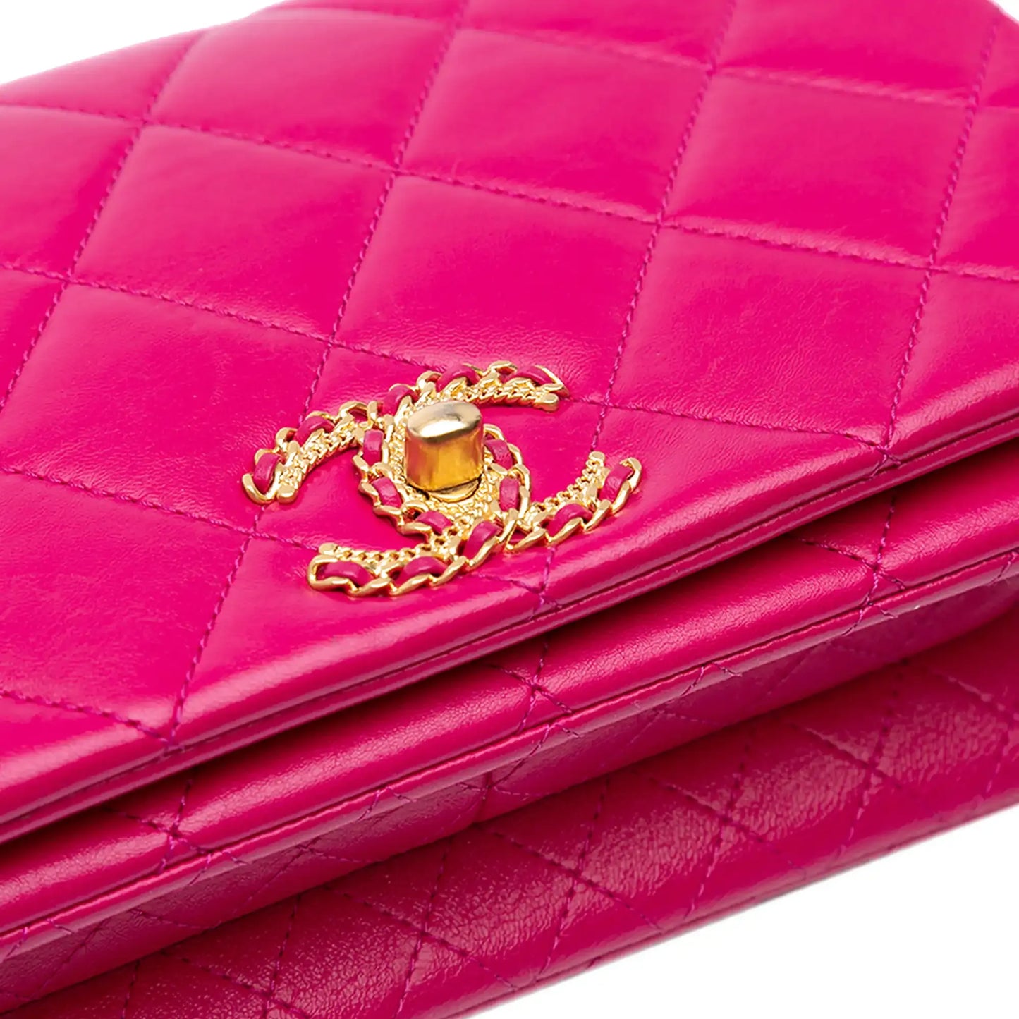 Chanel Small Quilted Lambskin On And On Chain Flap