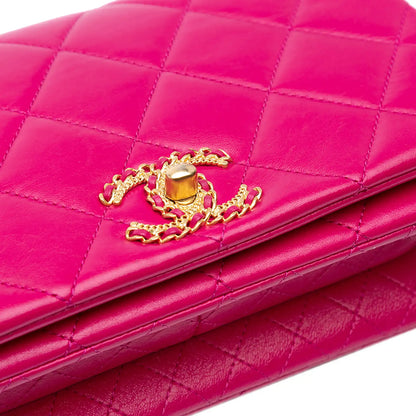 Chanel Small Quilted Lambskin On And On Chain Flap