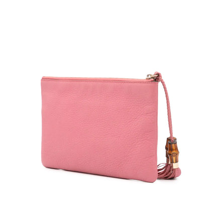 Gucci Calfskin Bamboo Clutch