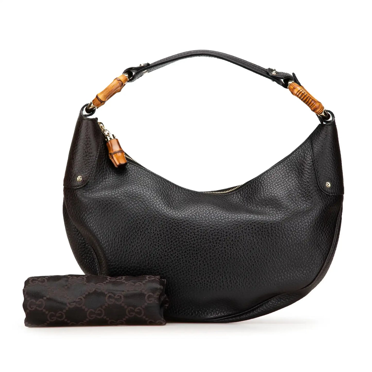 Gucci Pebbled Calfskin Bamboo Ring Hobo