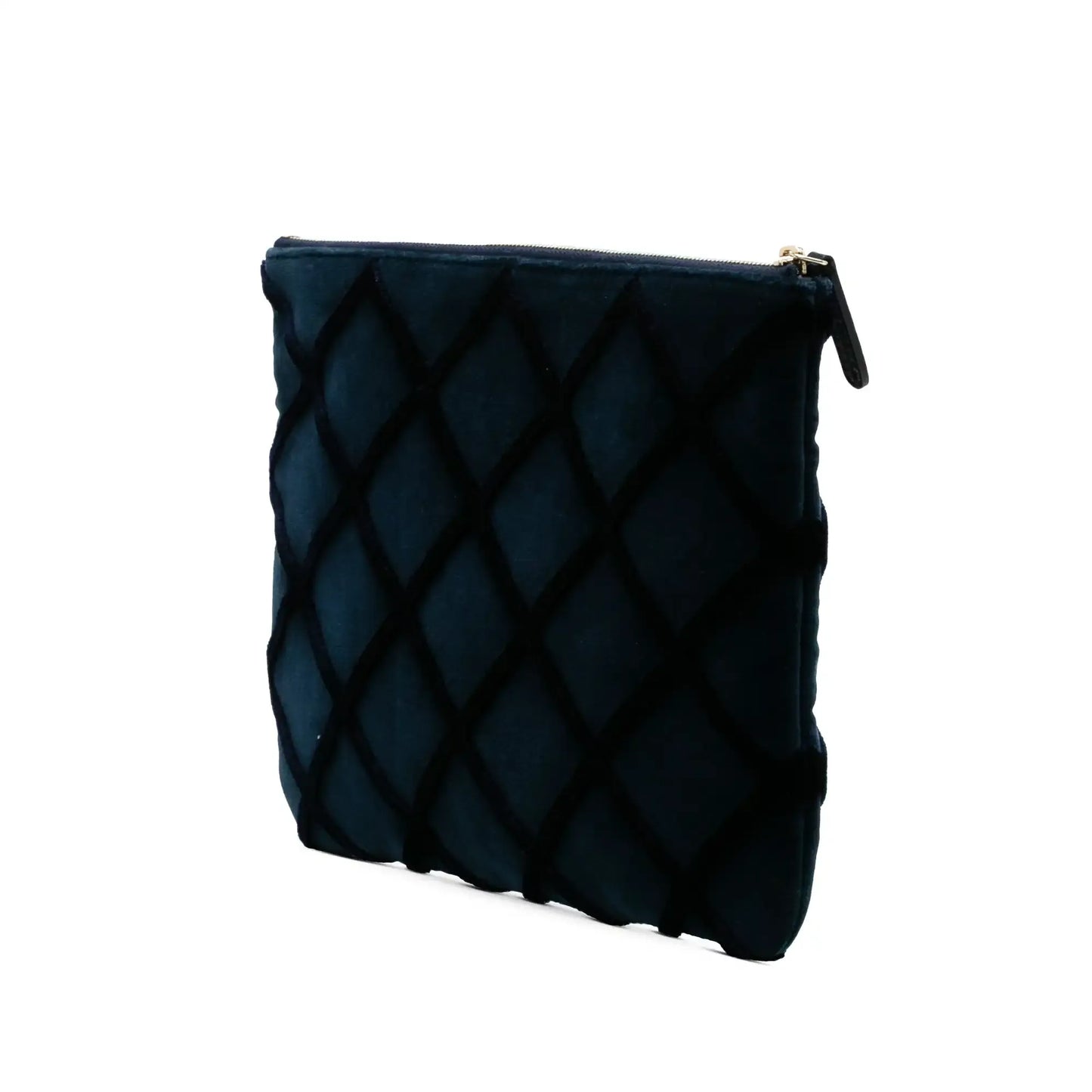 Chanel Medium CC Quilted Velvet O Case Clutch